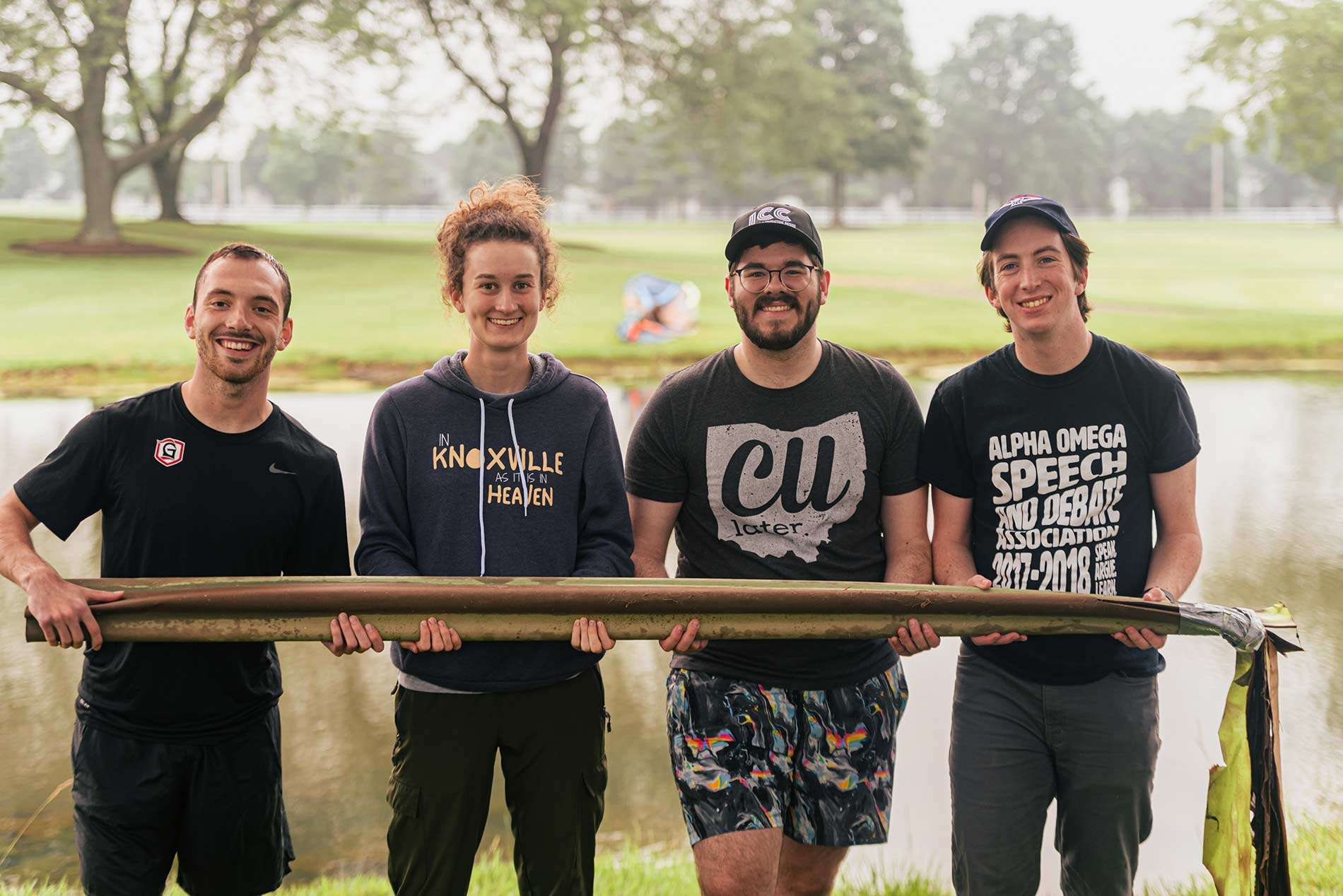 Church-Connection Four young adults outside