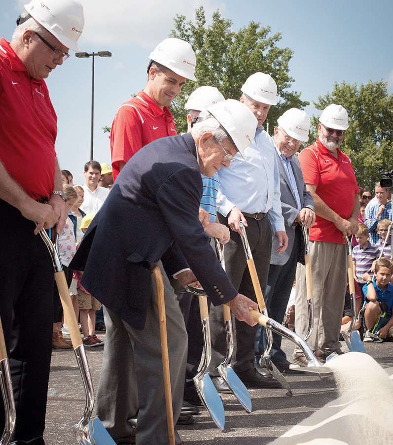 History Breaking Ground Men breaking ground for new ministry center
